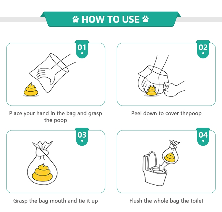 На заказ черный кукурузный крахмал полностью компостируемый одноразовый биоразлагаемый пакет для собак