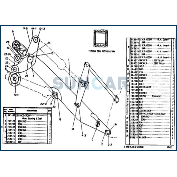 CA7K9209 7K-9209 7K9209 Pin Seal Dust Seal Wiper Ring fits C-A-T