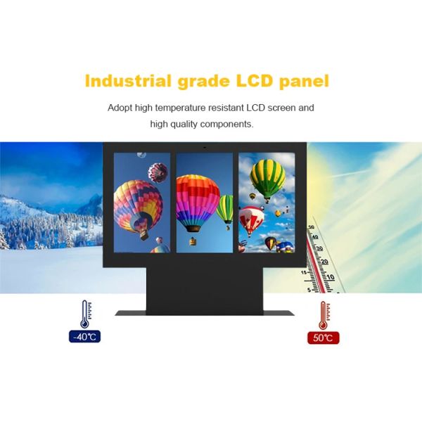 49 inch triple screen ordering high brightness outdoor vertical advertising machine