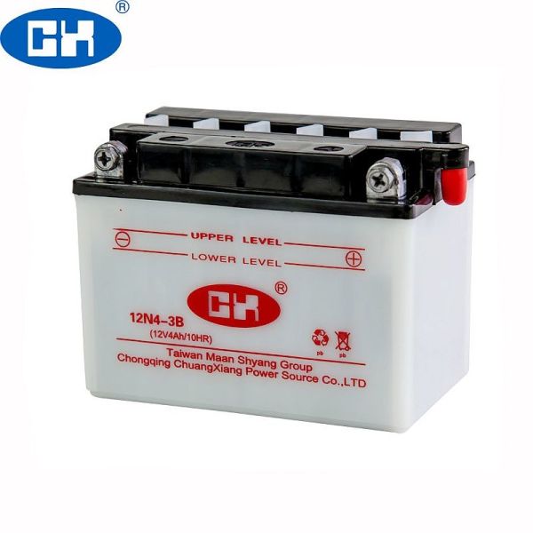 Small Dry Charged Motorcycle Battery 12v 4Ah 1.1KG No Maintenance High Performance