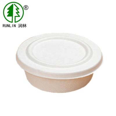 Recipientes de alimento biodegradáveis do copo do bagaço da cana-de-açúcar do molho de 2OZ 4OZ com tampas