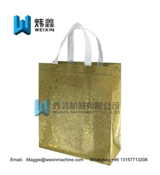 100gsm Eco glitter film lamination Non Woven Bag /Promotional Custom Laminated PP Non Woven Tote Shopping Bag
