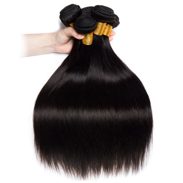 Double Weft Straight Virgin Human Hair Bundles 8A Grade Free Tangle No Shedding