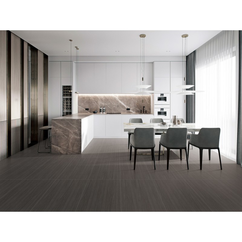 Dark Gray Elegant and Eco-friendly 600x1200mm Indoor Floor Wooden Porcelain Tiles for Renovation and Rebuilding