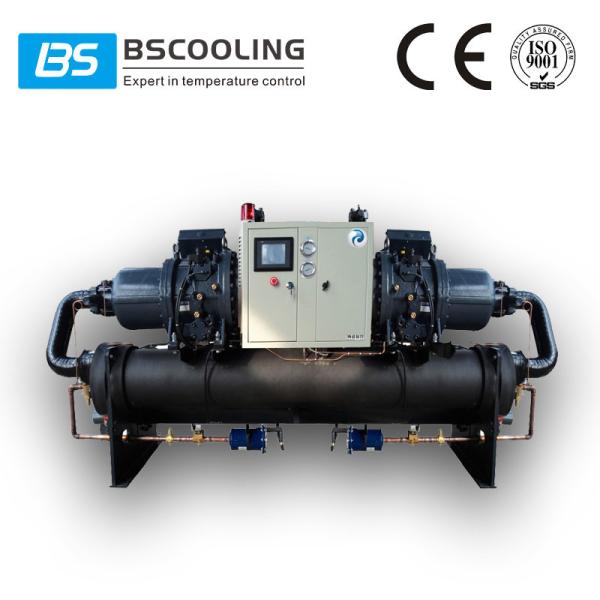 200 kw Refrigeration capacity Double compressor water cooled screw chillers