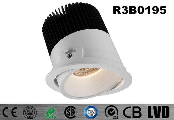 18W Round 30deg Tiltable Aluminum LED Spot Downlights 2700-3000K 600mA Dia112*H83MM Spot COB SHRAP LED Hotel  Downlights