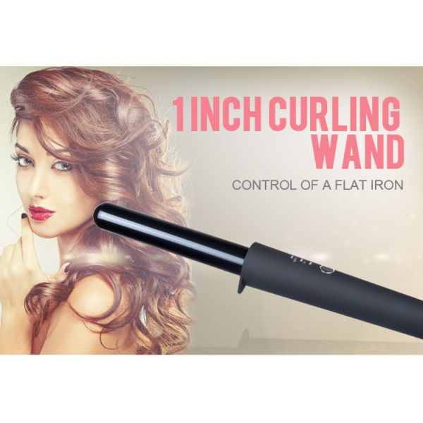 Deep Wave Ceramic Hair Curler , OEM ODM Rotating Hair Curling Iron