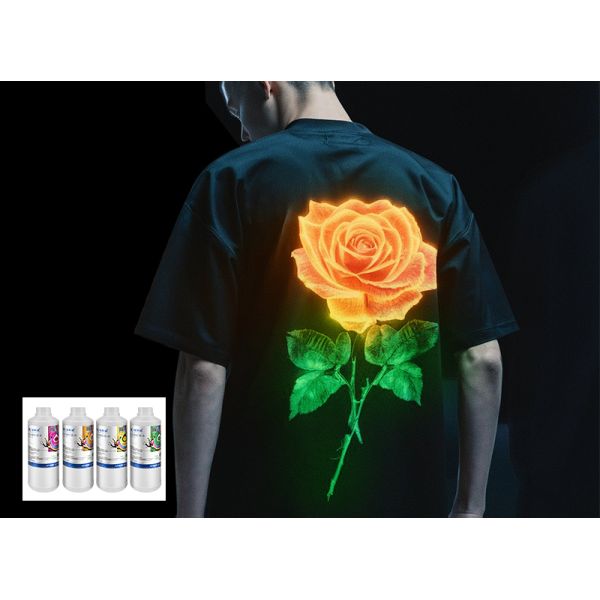 Baosiwei DTF Fluorescent Ink Red , Yellow , Green , Orange
