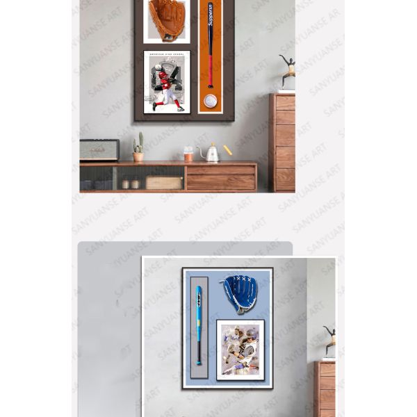 Stylish Three-dimensional Baseball Decorative Painting for Hotel Anniversary Occasion