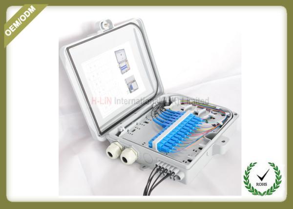 Outdoor FTTH Wall Mount Fiber Termination Box 24 Core , Optical Fiber Junction Box 