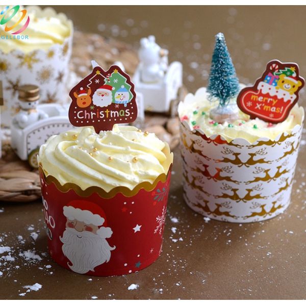 Small Muffin Paper Liners Cake Pans Tray High Temperature Resistant