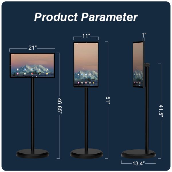 60Hz 21,5 pulgadas Smart TV 1920x1080 Televisión de soporte portátil Android 12
