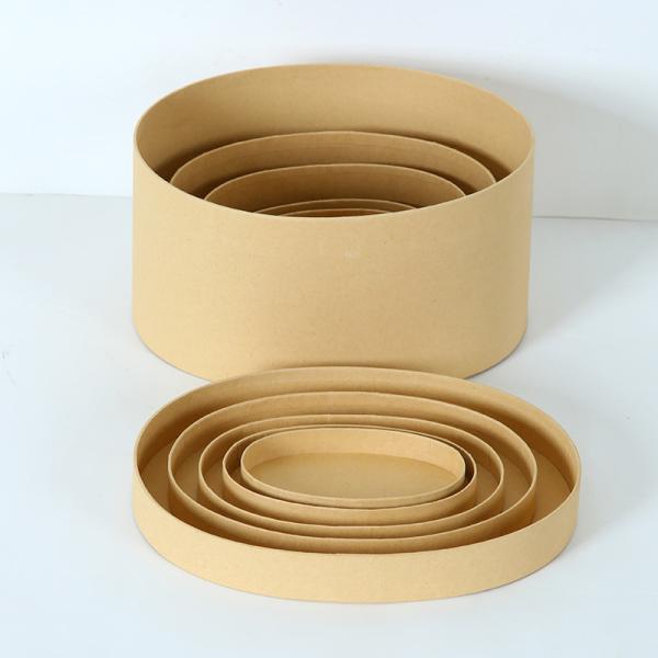 Custom Oval Kraft Paper Gift Box for Candy Dessert Packaging
