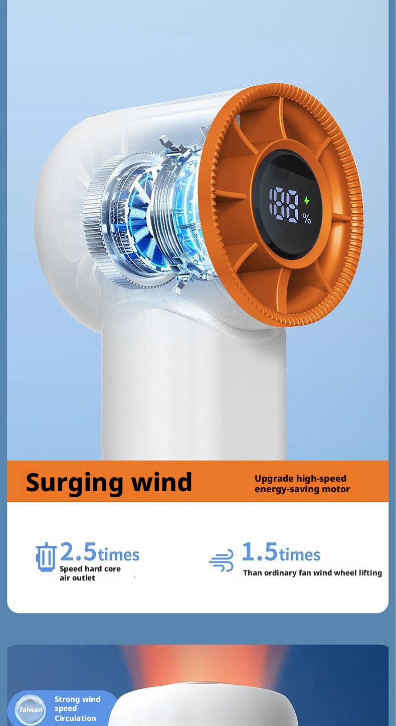 Customized 2000mAh Battery Mini Portable Fan With Brushless Motor For Personal Cooling