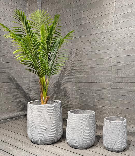 7-8 Years Life Time Indoor Fiber Clay Planter For Hotel Garden Home Decoration Piece
