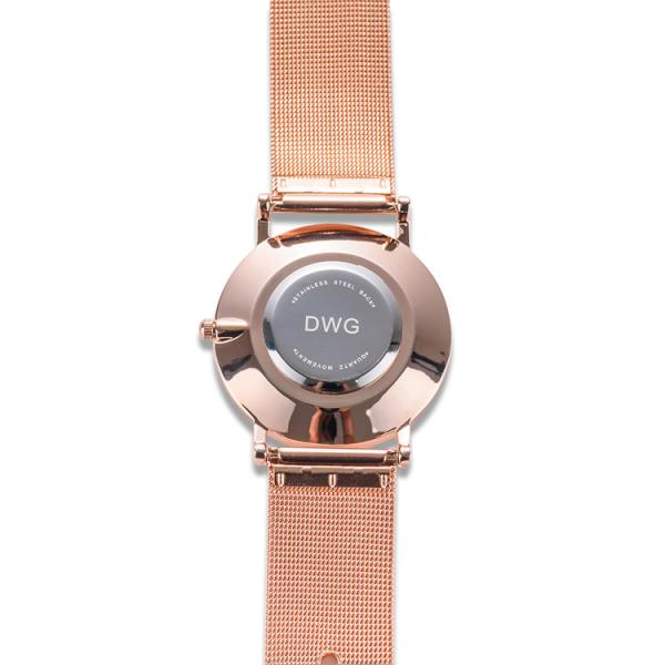 Men's Alloy Case Fashion Wrist Watches Promotional Gift With Mesh Strap Band