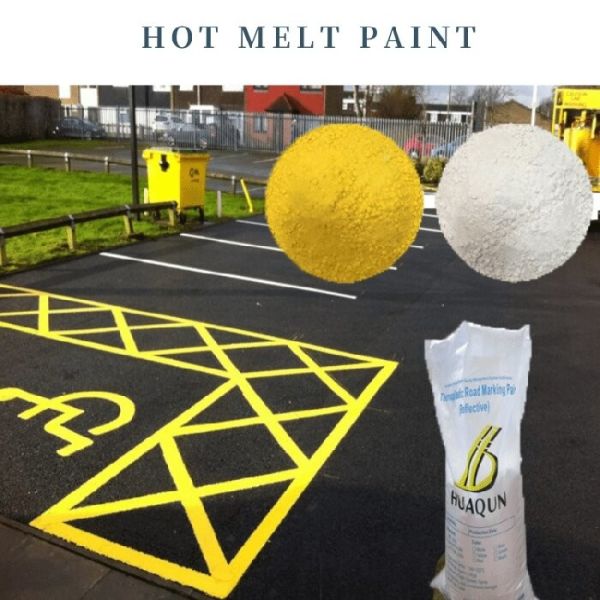 Peinture de marquage routier thermoplastique à haute réflectivité jaune et blanc ou personnalisée