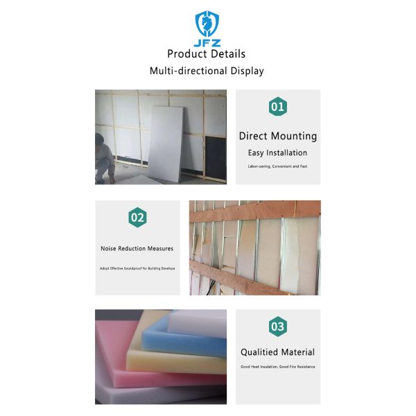 Eco Friendly Soundproof Polyester Wool Insulation Board For Room Decor