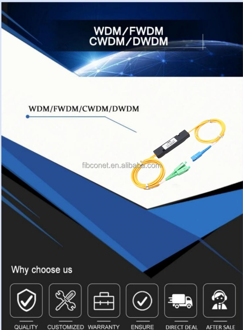 FTTH CWDM SC APC ABS из нержавеющей стали Коробка волоконного оптического WDM 1310 1490 1550nm 3-портный FWDM