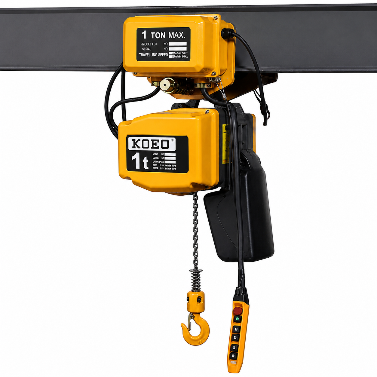 1000kg Small Electric Hoists Lightweight Micro Electric Hoist IP55 Motor