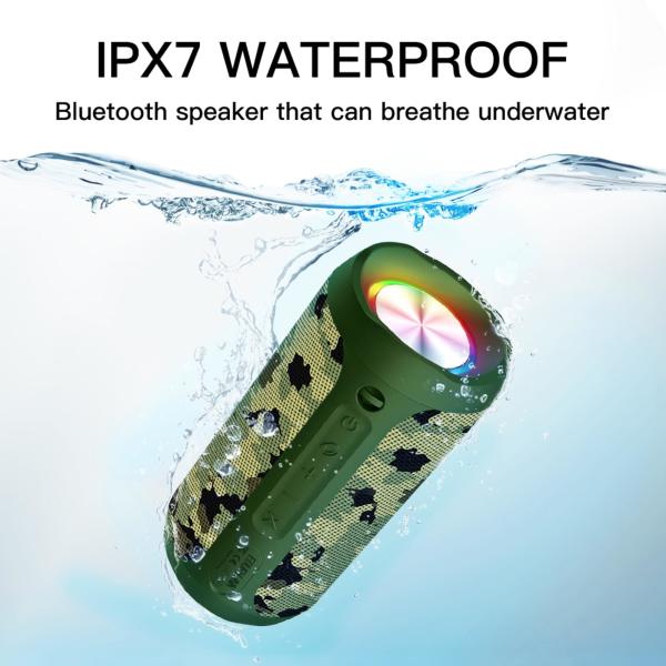 Poids léger imperméable extérieur de haut-parleur d'IPX7 Bluetooth avec la fente de TF de lumières de RVB