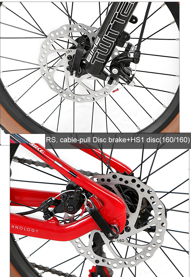 скорость горного велосипеда SHIMANO EF500 21 волокна углерода 20inch с тарельчатым тормозом