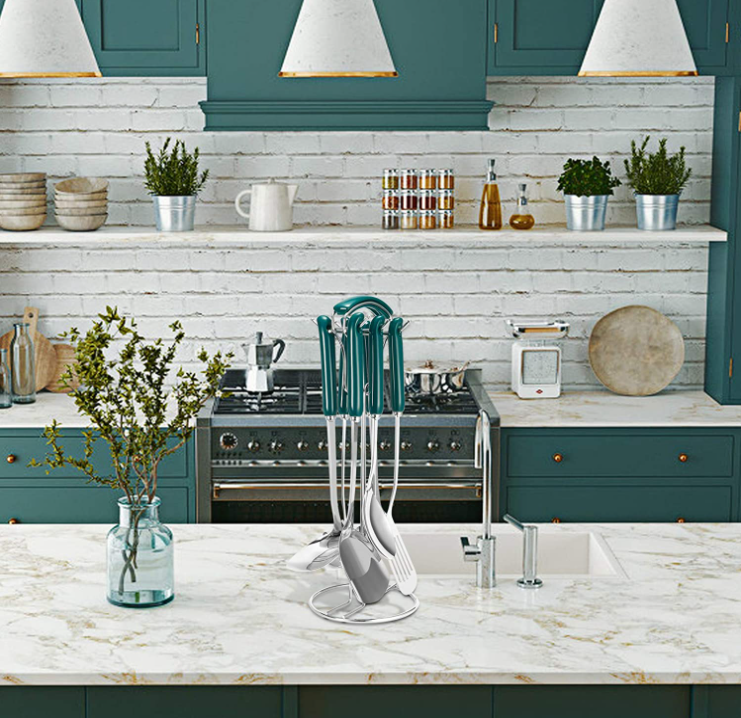 Bicolor Utensils Made Of Stainless Steel Multiapplication Heatproof