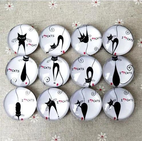 Rubber PVC Promotional Business Gifts 3D Crystal Glass Round Souvenir Fridge Magnets