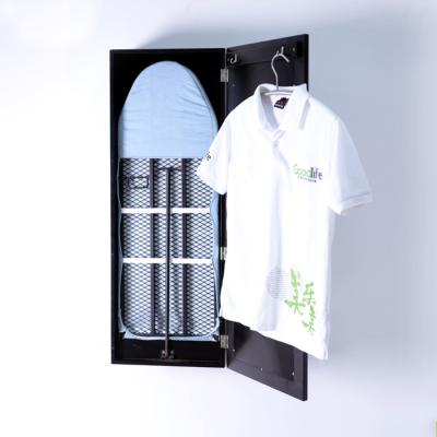 Black E1 MDF Solid Wood European Style Ironing Board Wall Unit