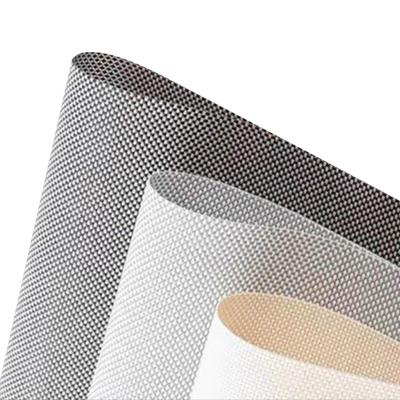 1% Openness Plain Weaving Fiberglass Sunscreen Fabric Fireproof