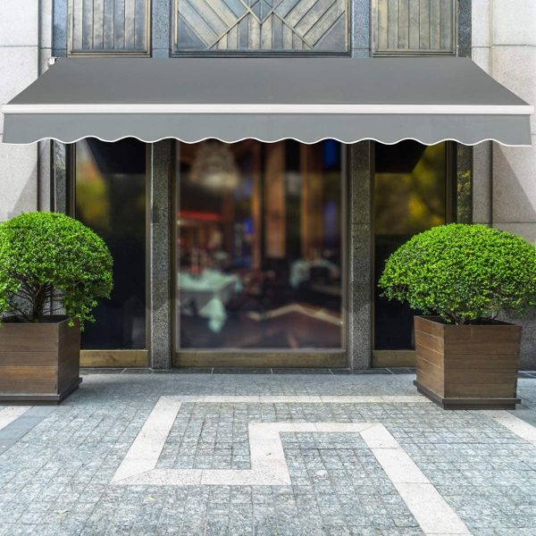 300*200CM Articulated Arm Retractable Sun Awning with Hand Crank and Angle Adjustment
