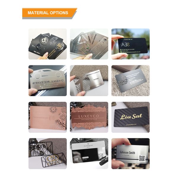 Carte de visite professionnelle de visite balayée en métal de blancs de bande magnétique d'acier inoxydable