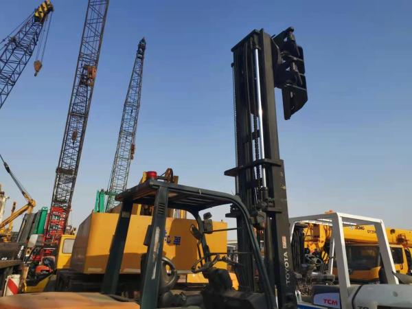 5t Toyota 7FD50 Used Diesel Forklift With Round Holding Clip