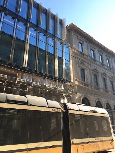 Metal Coated Metalspurc Glass , 6.38mm Wire Mesh Laminated Glass