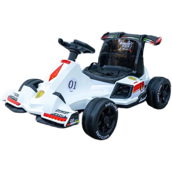 Electric Go Kart Ride On Toy Car for Kids Early Education Lighting and 6V/12V Battery