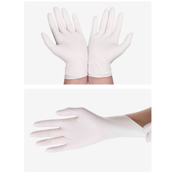 No Odor Disposable Medical Latex Gloves , Latex Non Powdered Disposable Gloves