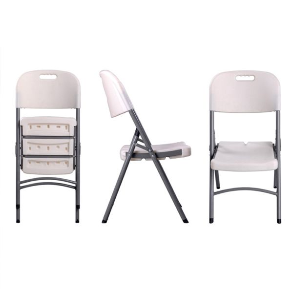 HDPE Plastic Folding Chairs Outdoor White Folding Chairs Plastic Customized
