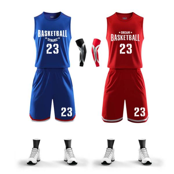Sports Competition Clothing , Reversible Basketball Uniforms Customized Quick Dry