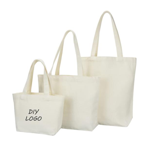 Multifunctional Girl Fashion Diy School Hand Bags Women Reusable Use Customized Logo High Quality Custom Size Fashion Organic Folding Cotton Canvas Tote Bag