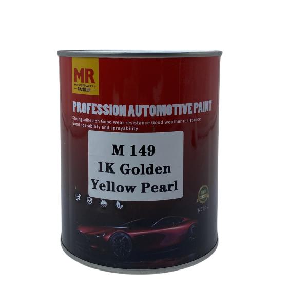 M149 1K Golden Yellow Pearl Automotive Basecoat High Chroma Yellow Pearl