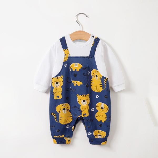 Children'S Short Sleeve Overall For Newborn Cartoon Strap Overalls Spring Autumn