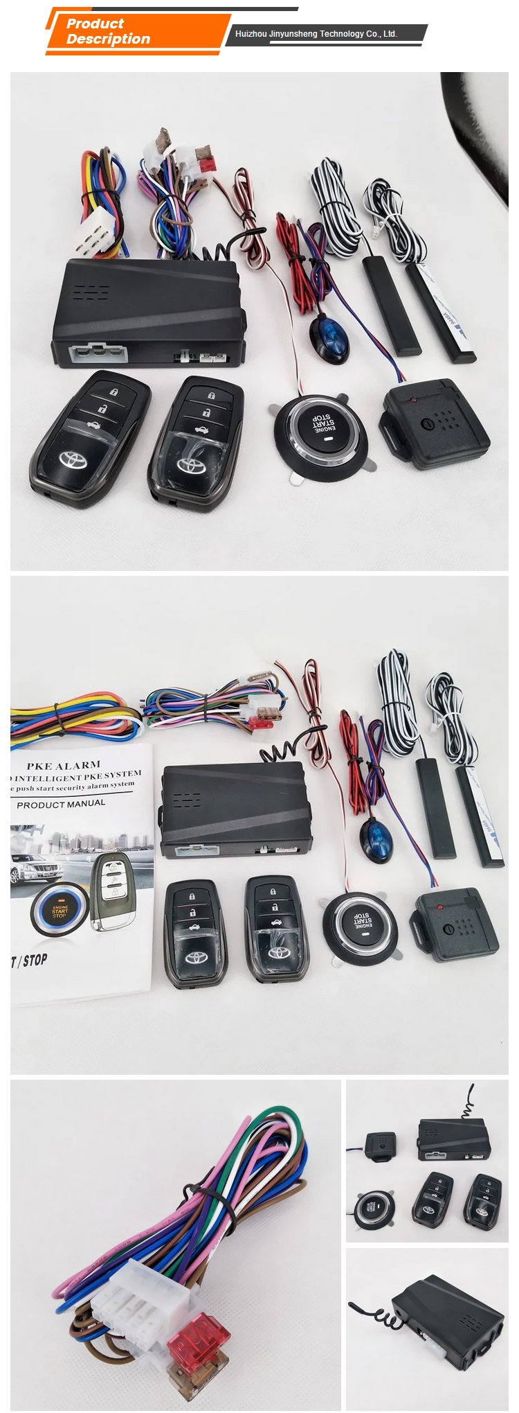 Factory Direct Supply New Car Remote Control One-Button Start PKE Keyless Entry Starter Assembly Preheating Anti-Theft Features