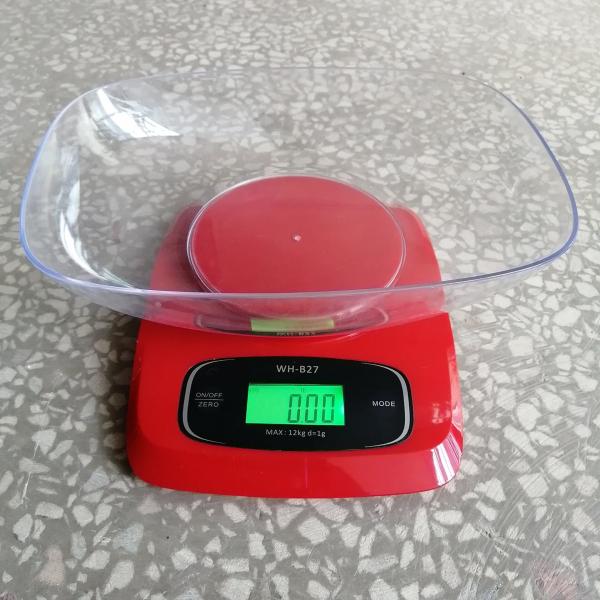 Balance électronique rouge WH-B27 Balance de cuisine de 12 kg