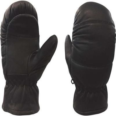 Size S-2XL Leather Snowboard Mittens , Mens Ski Mittens Cold Resistant