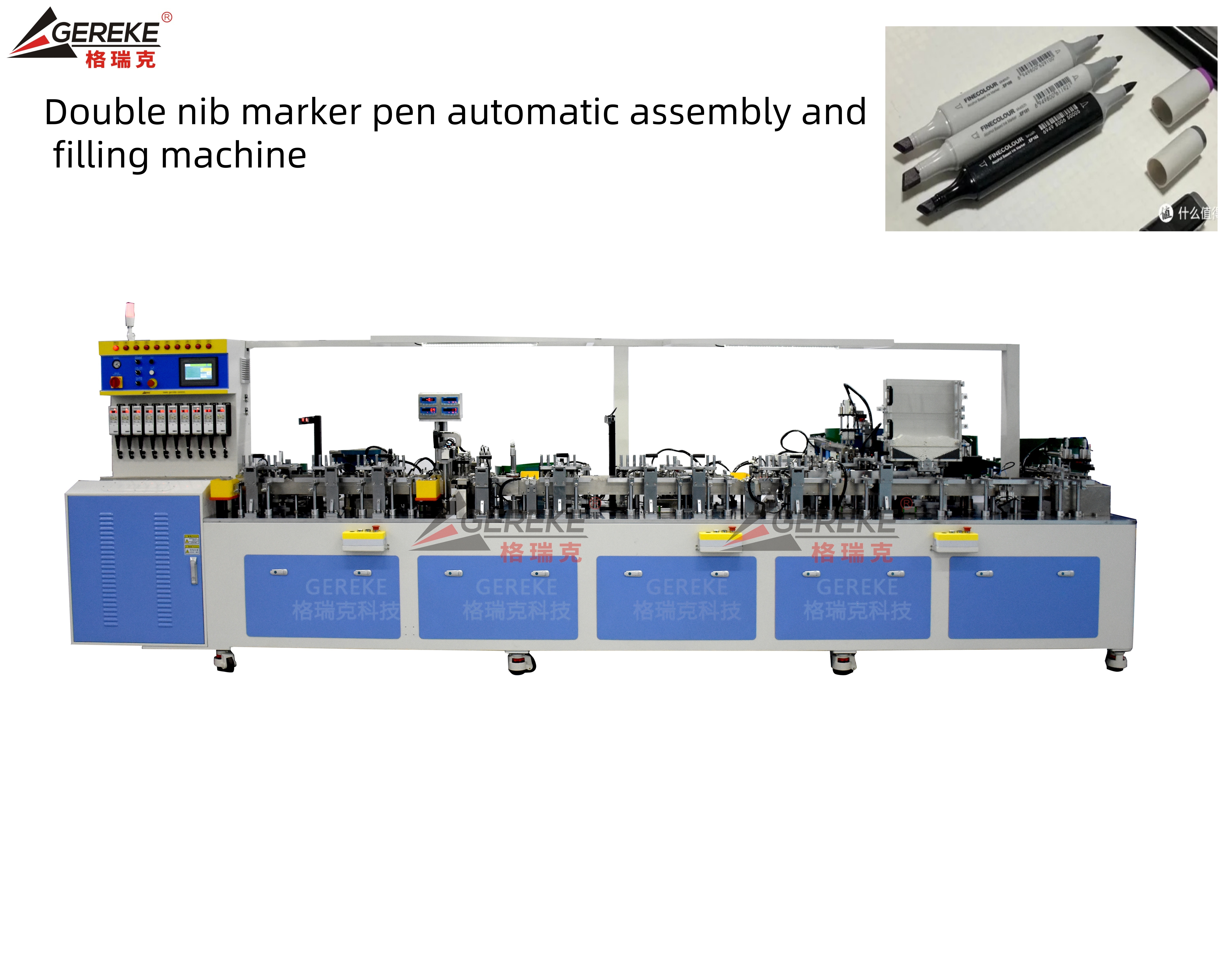Double Nib Double Color Marker Pen Making Machine Automatic Assembly Filling
