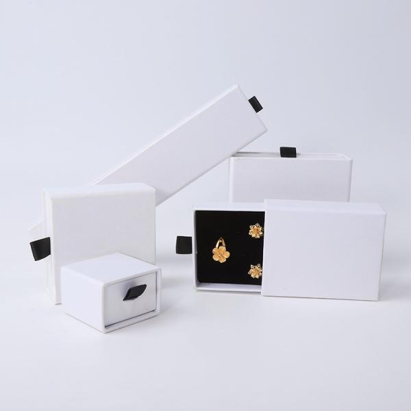 Rectangular jewellery Box Eco Friendly square paper white drawer Jewelry Box