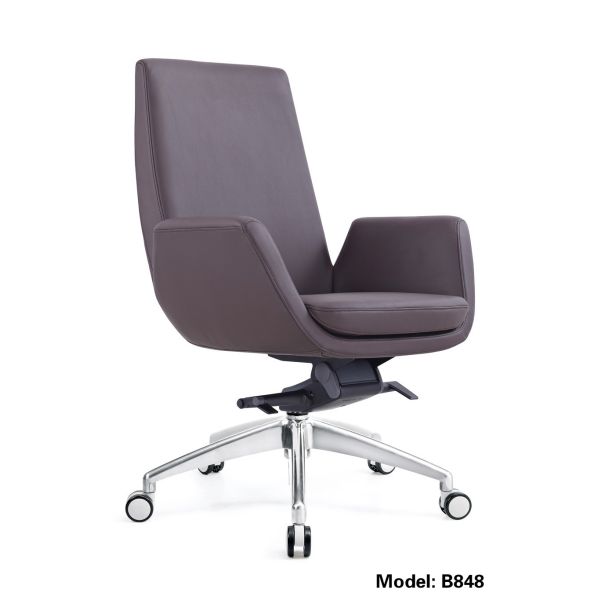 Tan Leather Executive Visitors Chair For Office Oem