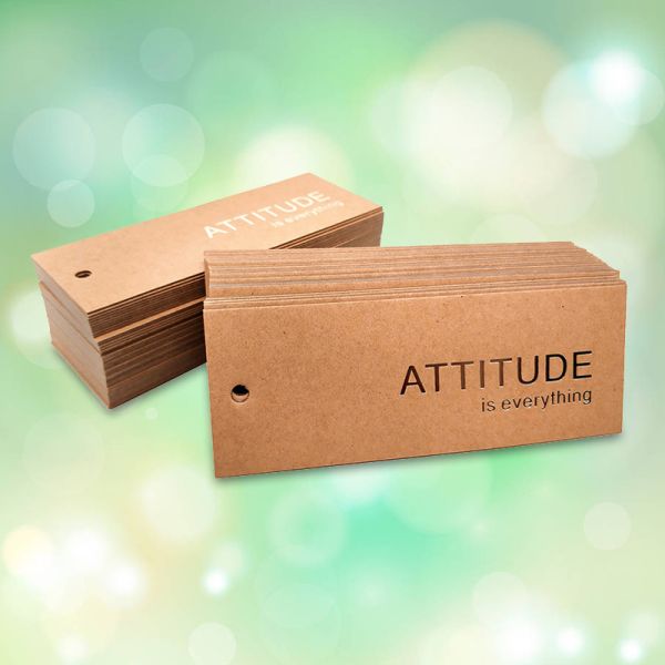 Custom Brown Kraft Paper Hang Tags Label For Shoes Box Decor Clothing