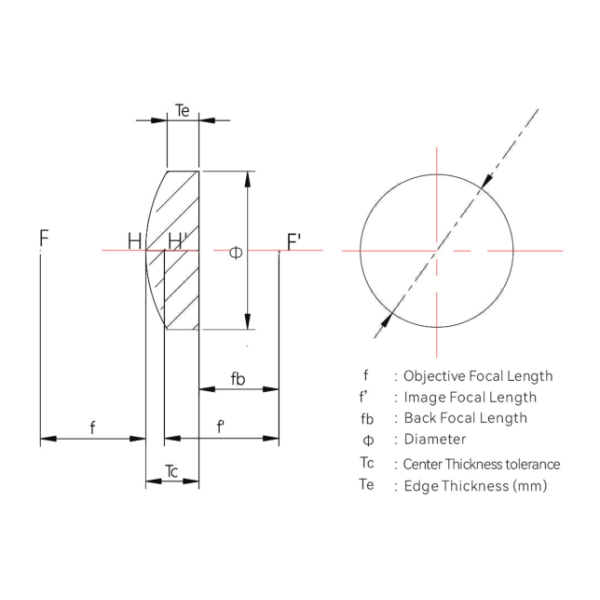 Custom Large Diameter 40 Plano Convex Lens with AR Coating and UV Quartz Material for Optical Instruments