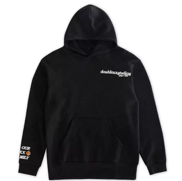 Fashion 100% Cotton Plain Oversized Pullover Hoodie knitted For Ladies